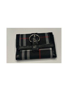 Black, Red & White Snap-Close Wallet
